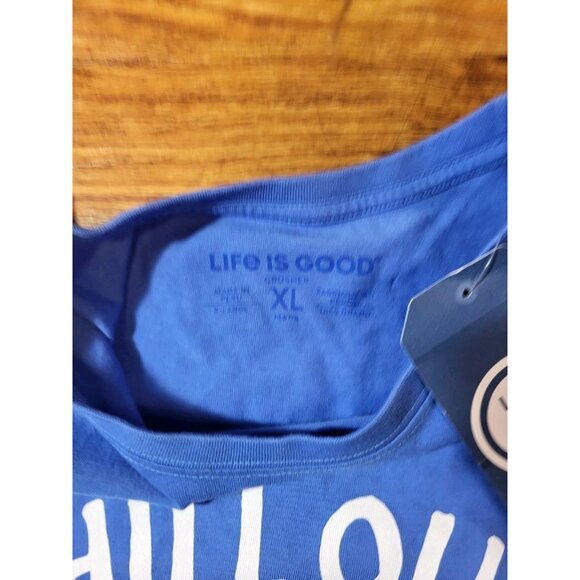 NWT Life Is Good Blue L/S Crusher XL Chill Out Sloth - Picture 4 of 4